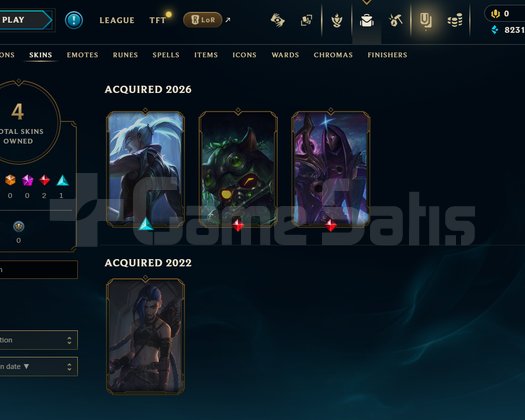 EUW Unranked | 4 Kostüm - 29 Hero | LoL Hesap
