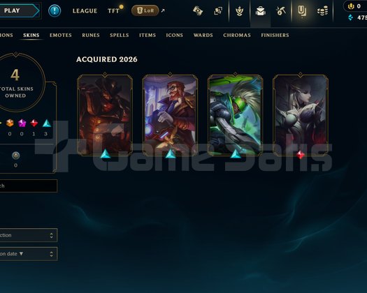 EUW Unranked | 4 Kostüm - 29 Hero | LoL Hesap