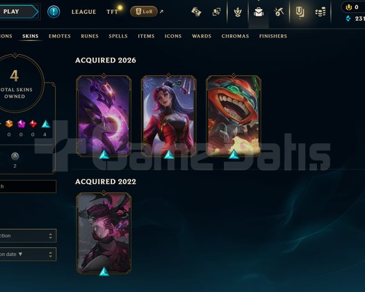 EUW Gold 4 | 4 Kostüm - 49 Hero | LoL Hesap