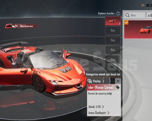 FULL KOMUTANLI FERRARİLİ MUMYALI FIRSAT HESAP