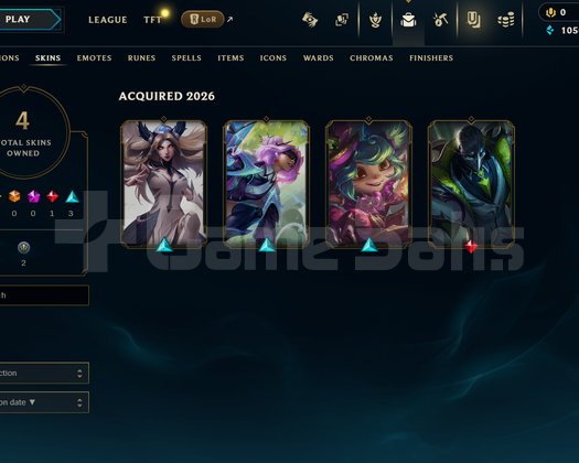 EUW Unranked | 4 Kostüm - 35 Hero | LoL Hesap