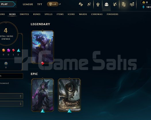 EUW Unranked | 4 Kostüm - 38 Hero | LoL Hesap