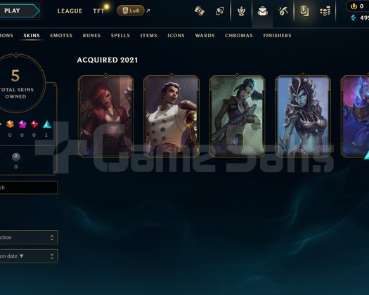 EUW Unranked | 5 Kostüm - 34 Hero | LoL Hesap