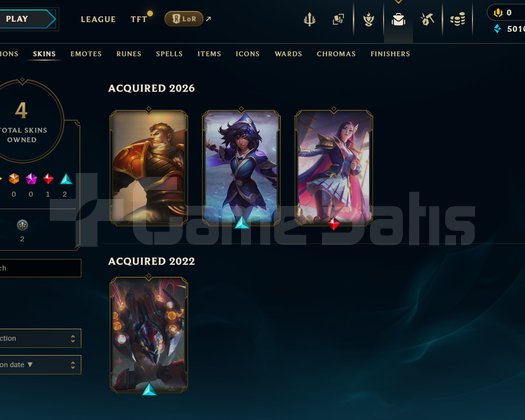 EUW Unranked | 4 Kostüm - 31 Hero | LoL Hesap