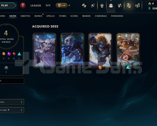 EUW Unranked | 4 Kostüm - 43 Hero | LoL Hesap