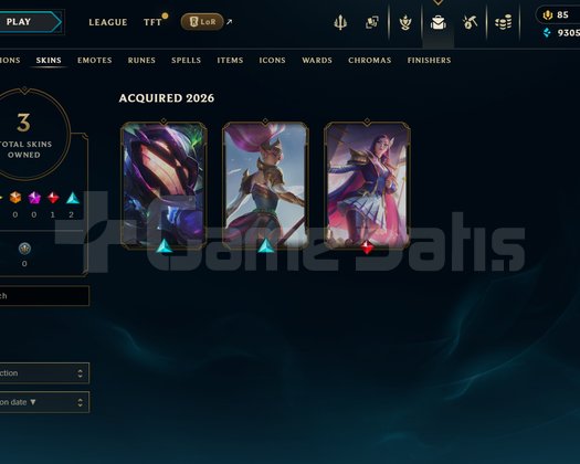 EUW Unranked | 3 Kostüm - 35 Hero | LoL Hesap