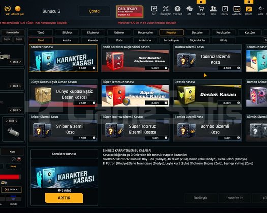 37K Materyalli 55 Seviye Zula Hesabı