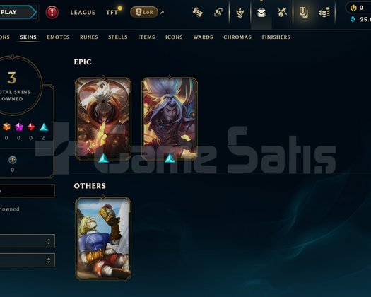 EUW Unranked | 3 Kostüm - 25K Mö | LoL Hesap