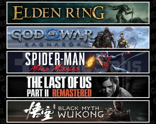 Elden +Ragnarök +Miles +TLOU2 +Wukong