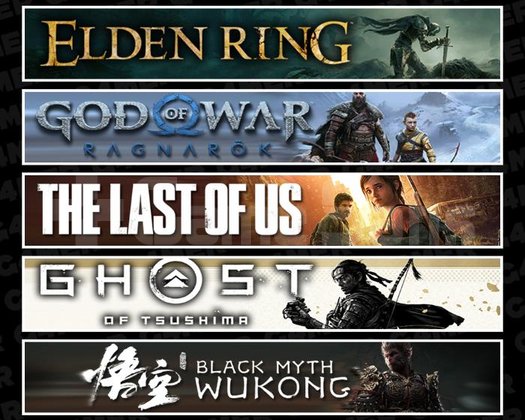 Elden +Ragnarök +TLOU1 +Tsushima +Wukong