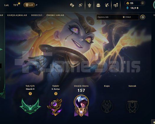 TR Zümrüt 2 | 25 Kostüm - 56 Hero | LoL Hesap