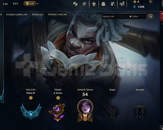 TR Plat 3 | 8 Kostüm - 51 Hero | LoL Hesap