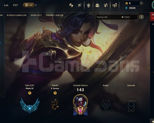 TR Plat 4 | 13 Kostüm - 76 Hero | LoL Hesap
