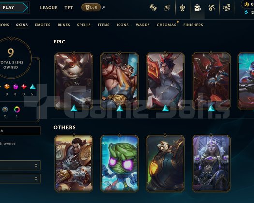 EUW Unranked | 9 Kostüm - 27K Mö | LoL Hesap