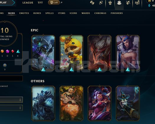 EUW Unranked | 10 Kostüm - 46 Hero | LoL Hesap