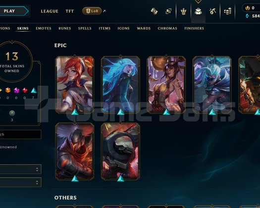 EUW Unranked | 13 Kostüm - 39 Hero | LoL Hesap