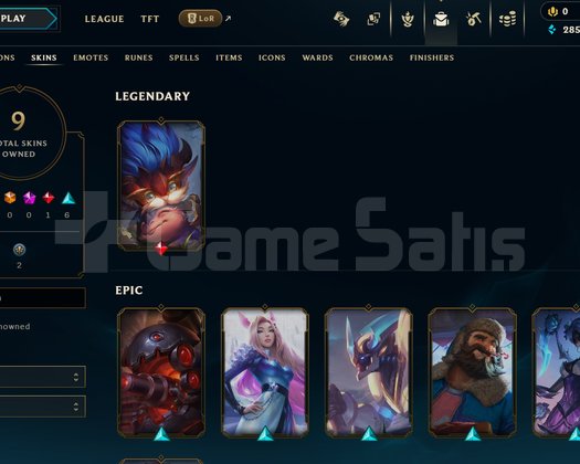 EUW Unranked | 9 Kostüm - 44 Hero | LoL Hesap