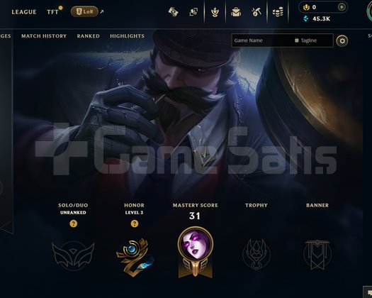 EUW Unranked | 10 Kostüm - 45K Mö | LoL Hesap