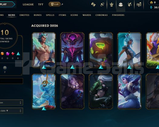 EUW Unranked | 10 Kostüm - 30K Mö | LoL Hesap