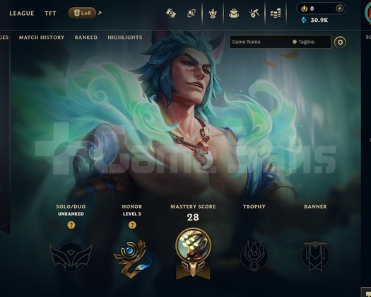 EUW Unranked | 10 Kostüm - 30K Mö | LoL Hesap
