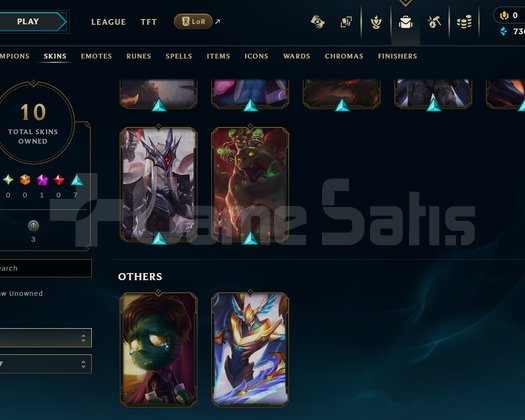 EUW Unranked | 10 Kostüm - 36 Hero | LoL Hesap