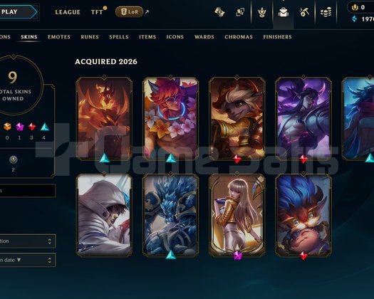 EUW Unranked | 10 Kostüm - 33 Hero | LoL Hesap