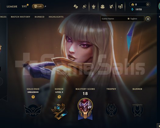 EUW Unranked | 10 Kostüm - 33 Hero | LoL Hesap