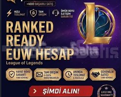 EUW + RANKED READY + MAİL DEĞİŞEN + HANDMADE HESAP