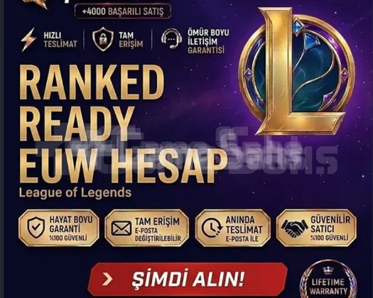 EUW + RANKED READY + MAİL DEĞİŞEN + HANDMADE HESAP