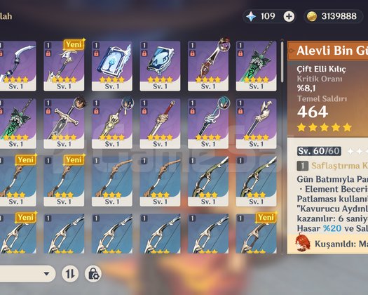 Ar33 STARTER HESAP MAVUİKA İMZA SİLAHLI+ COLUMBİNA