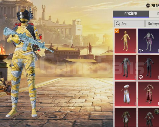 Satılık Pubg hesabını x suit 1 buz m4 6 seviye