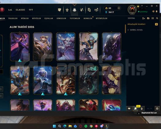 TR / ZÜMRÜT 4 / 89 SKİN BOL KARAKTERLİ HESAP