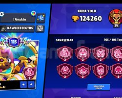 124.260 KUPA BRAWL STARS HESABI