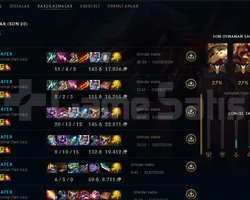 UNRANKED DERECELİ HAZIR FRESH 10 WİN NİCK CHANGE