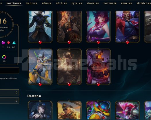 320 LEVEL - 216 KOSTÜM - UNRANKED +35,000 SATIŞ