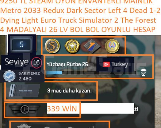 4 MADALYALI 26 LV ETS 2 Dying Light Metro 2033 Red