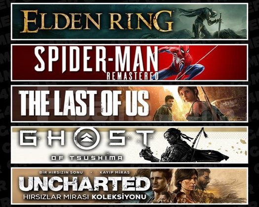 Elden +Spider 1 +TLOU1 +Tsushima +Uncharted