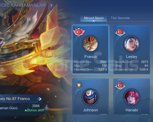 MLBB Hesabı | Yüksek Win Rate