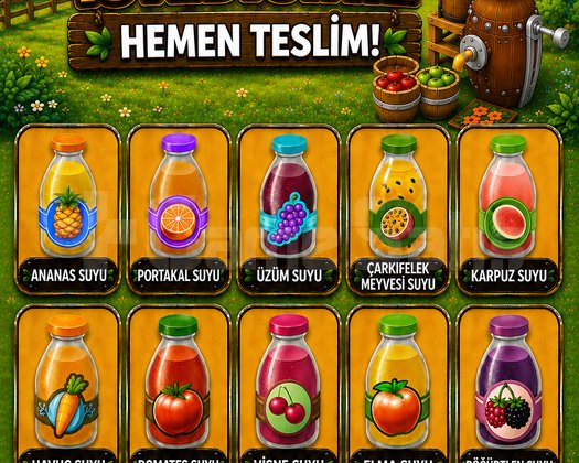 100 Adet Seçeceğiniz Meyve Suyu ANINDA TESLİMAT