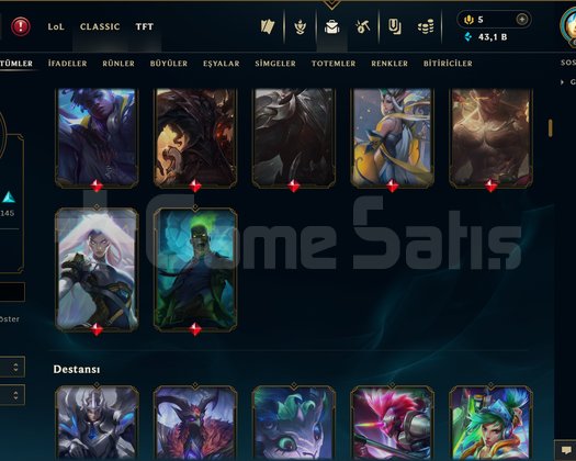 664 LEVEL / 396 SKİN / FUL HERO +MAİL +16K SATIŞ