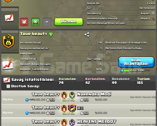 11 LVL GÜZEL İSİMLİ KLAN
