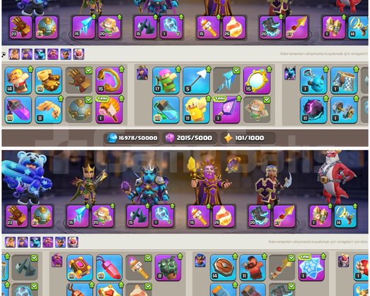 TH18COC |  23BİN TAŞ + 2079 MADALYA FULL DOLU