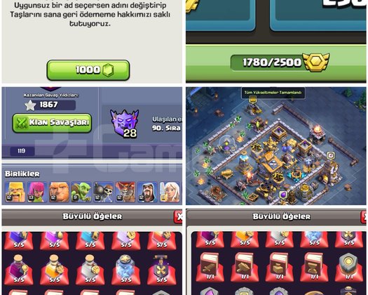 TH18COC |  250 LEVEL | MAXA YAKIN | FULL ÖGE