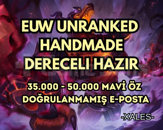 DERECELİ HAZIR EUW HANDMADE 35-50K +MÖ +30 LV