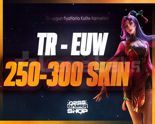 TR/EUW | LoL 250-850 Skin Random Hesap