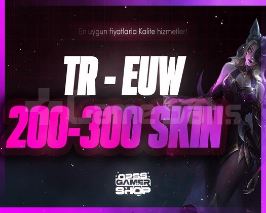 TR/EUW | LoL 200-850 Skin Random Hesap