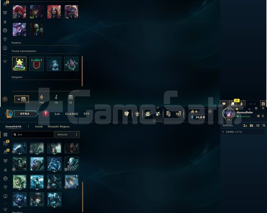 League of Legends 50 Level Unranked Hesap