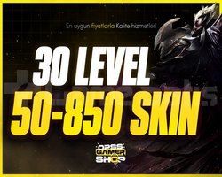 50-850 SKIN + 30 Level | MAİL DEĞİŞEN RANDOM |