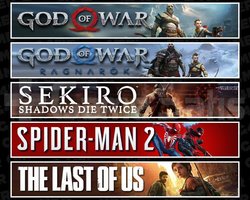 GOW +Ragnarök +Sekiro +Spider 2 +TLOU1