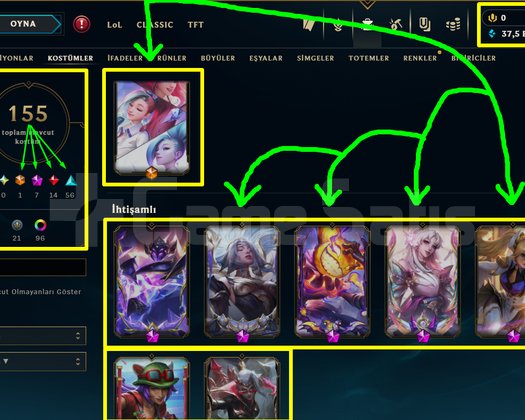242 LVL + 155 KOSTÜM + 7 İHTİŞAMLI + TEL + MAİL!